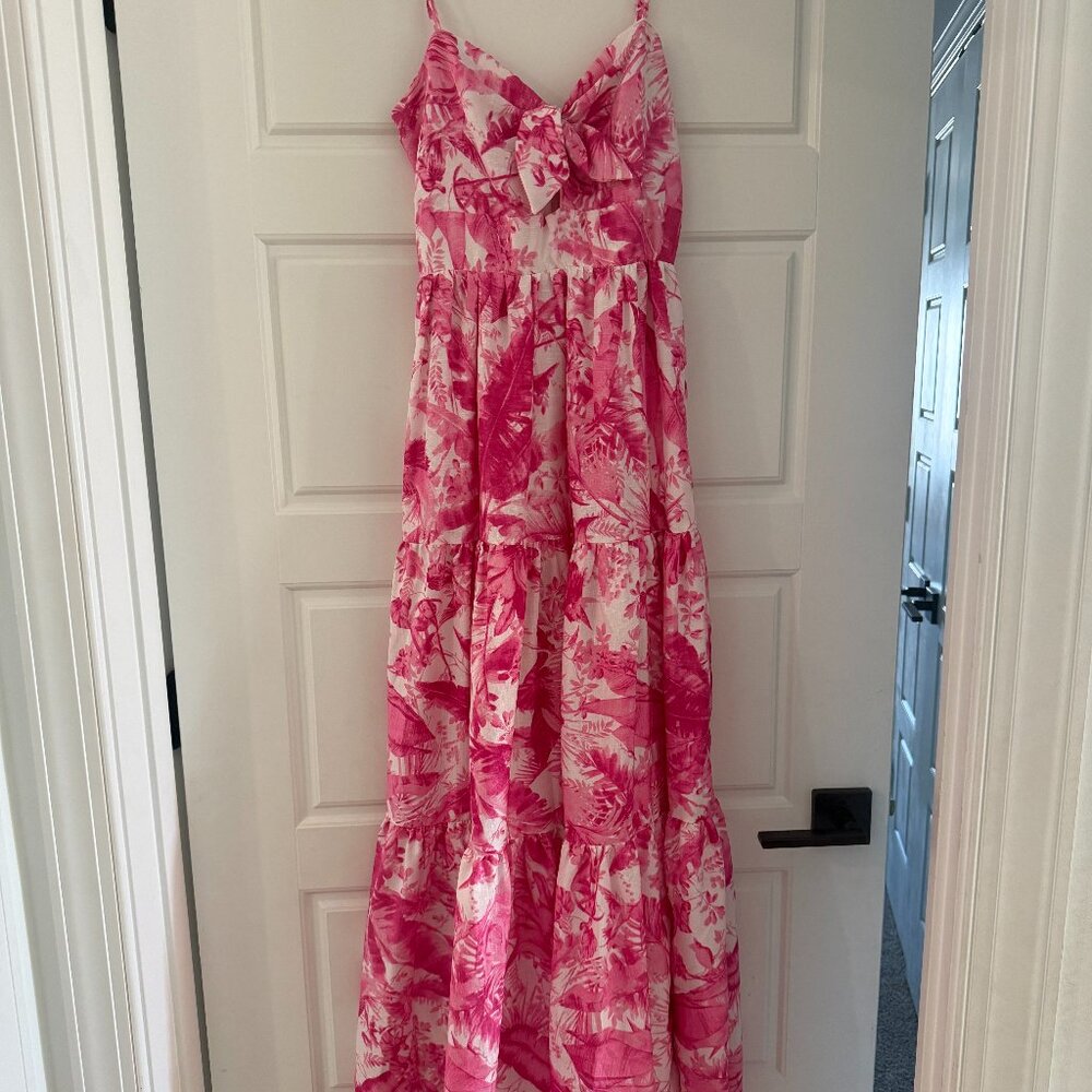 Pink Floral Maxi Dress
